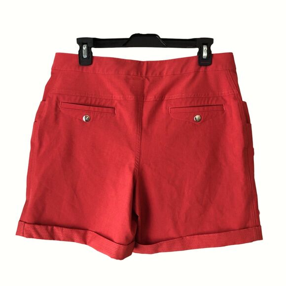 Zyia Active Shorts Size XL Red Not Just a Trail Short Long Belted EUC - Picture 3 of 8